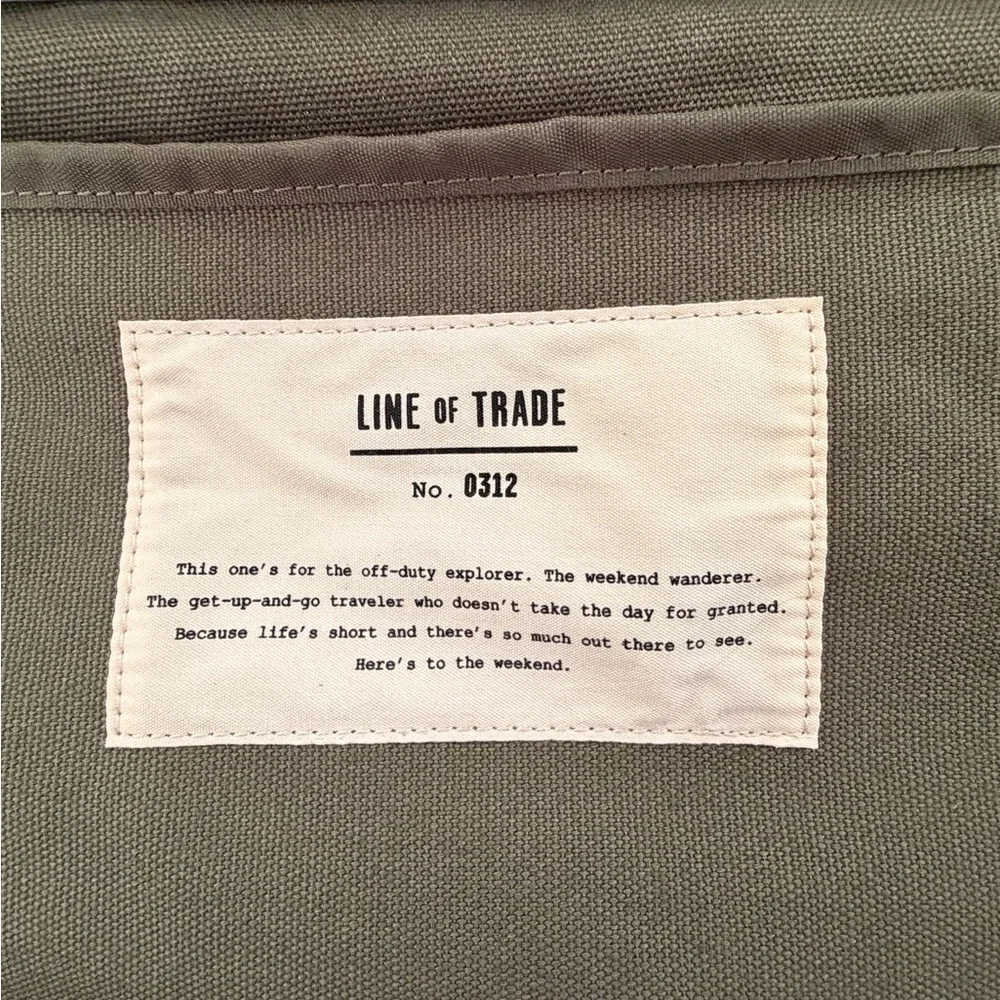 Line of Trade Canvas Weekender Duffle Retro Bag Olive Green